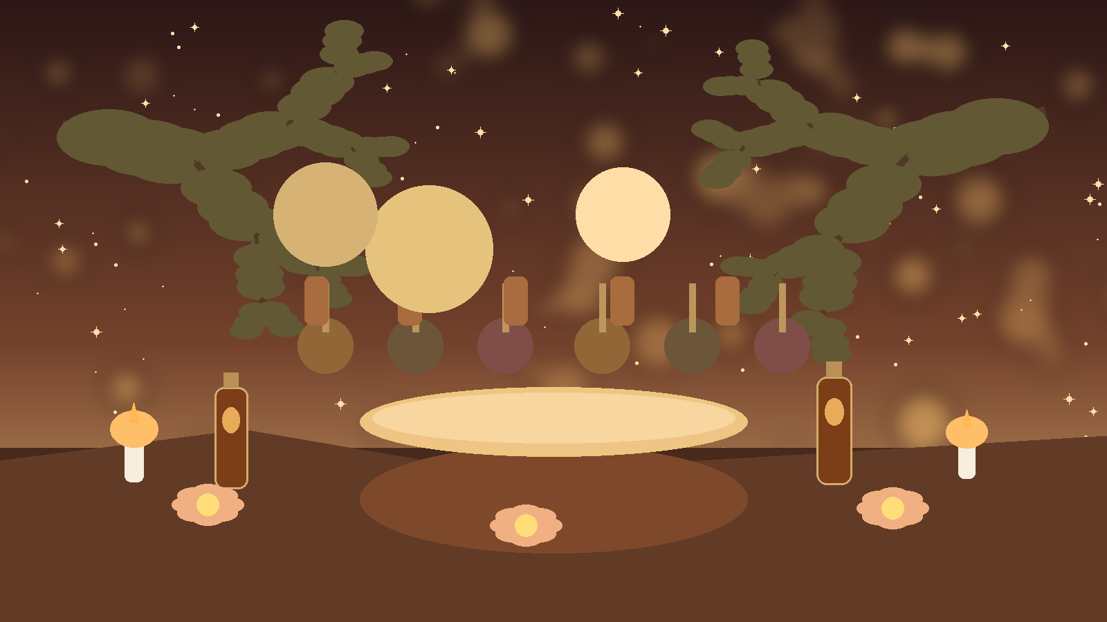 Il·lustració d'adaptògens i cura de la pell amb herbes i bolets en una escena serena